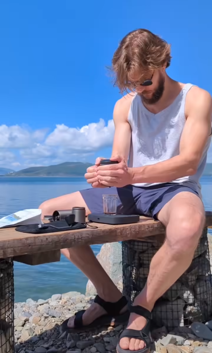 Brewing coffee in different places.